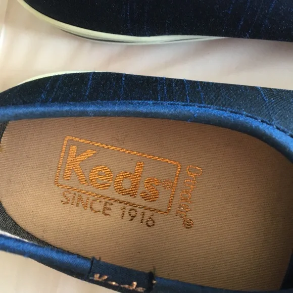 Beautiful silk navy Keds - Picture 3 of 3